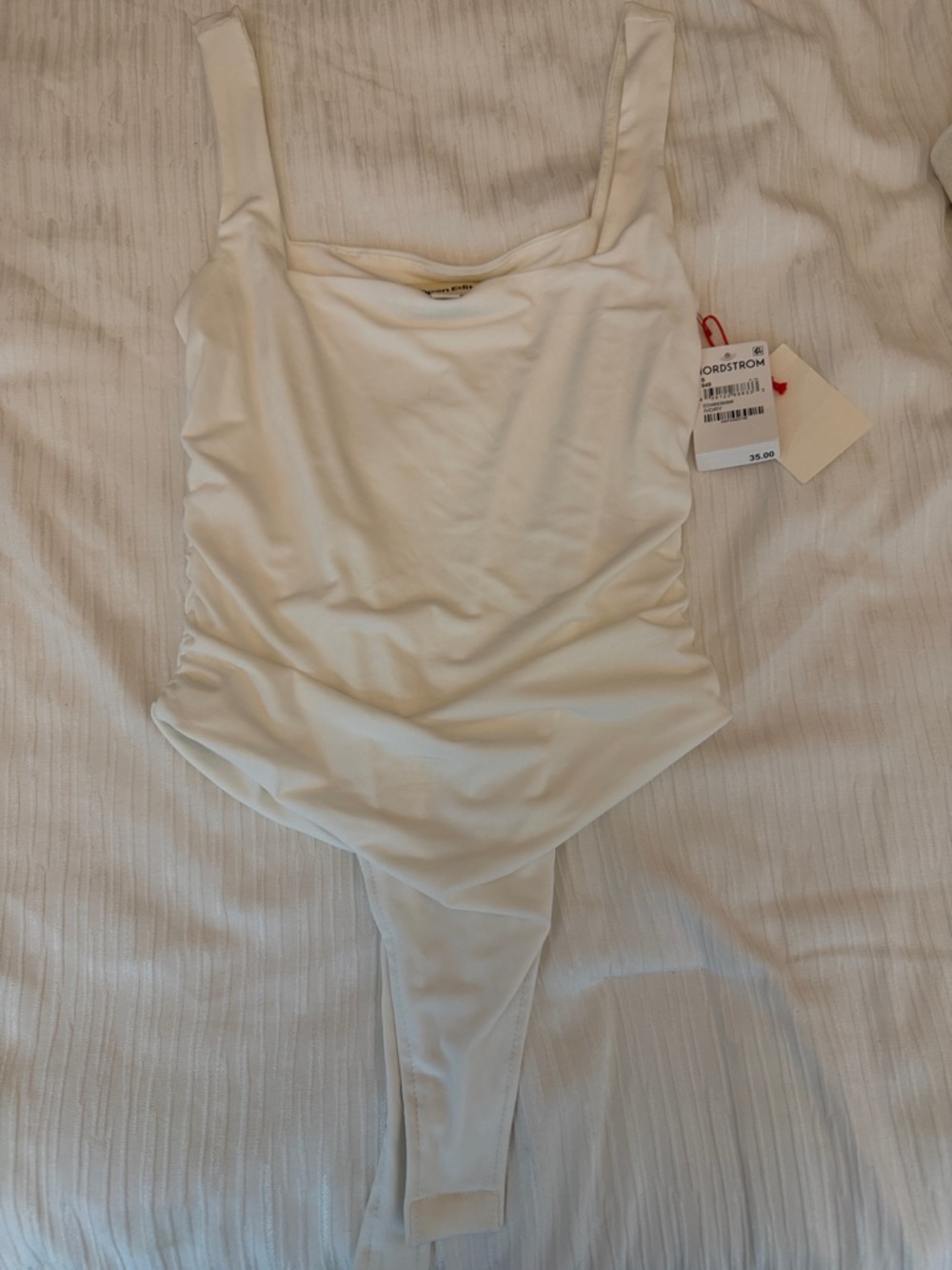 White Women’s Square Neck Bodysuit